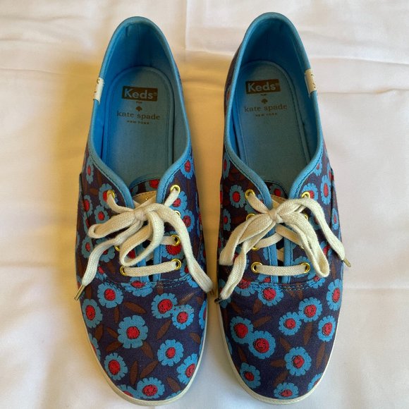 kate spade Shoes - Kate Spade New York Keds, blue floral printed, Sz 8.5